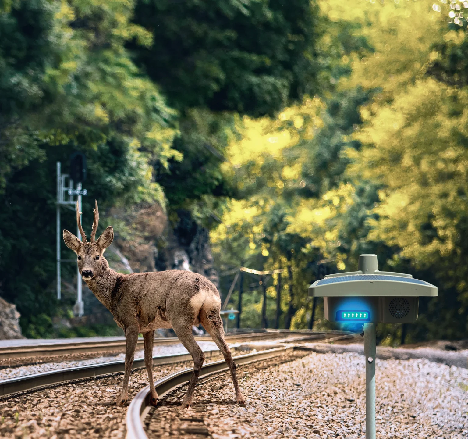 Sécurité ferroviaire balise Blue Sentinel